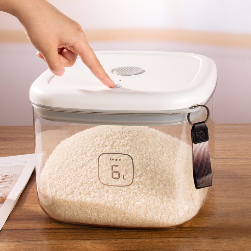 One-Touch Vacuum Sealed Grain Vault — Airtight Freshness & Smart Storage Organizer
