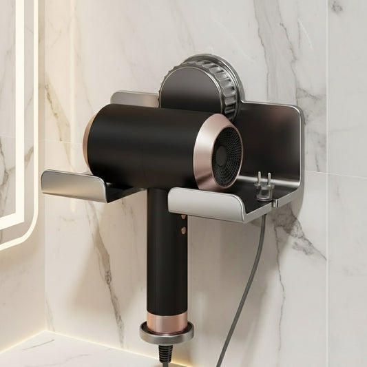 Universal Hair Dryer Vault — No-Drill Wall Mount & Cable Management Space Optimizer